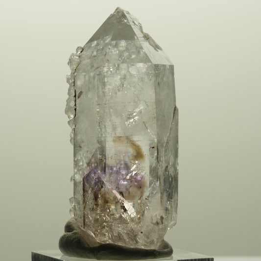 Lemurian Skelett Phantom Amethyst mit Analcim Streep Mine, Goboboseb, Namibia 54*26*20mm #14819