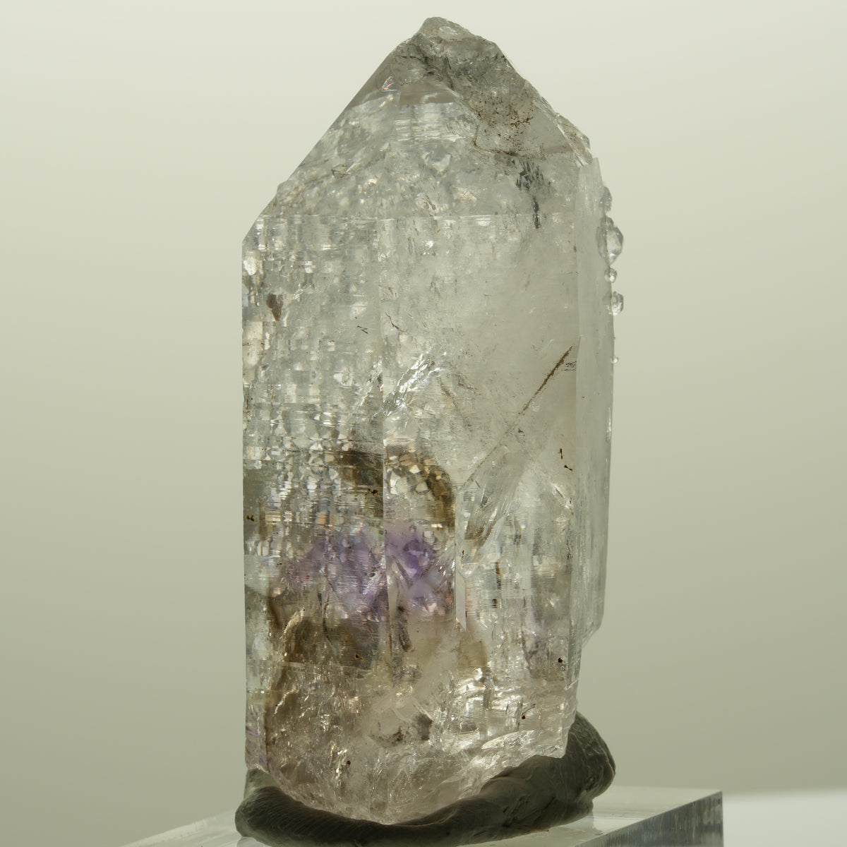 Lemurian Skelett Phantom Amethyst mit Analcim Streep Mine, Goboboseb, Namibia 54*26*20mm #14819