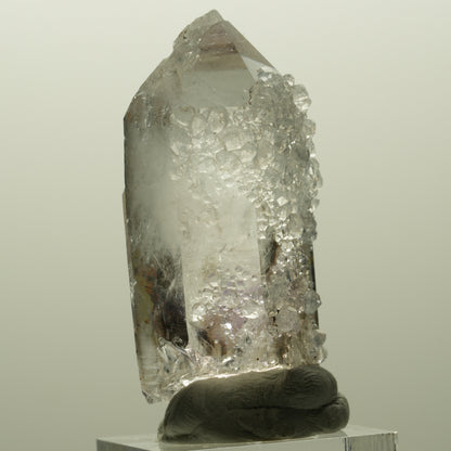 Lemurian Skelett Phantom Amethyst mit Analcim Streep Mine, Goboboseb, Namibia 54*26*20mm #14819