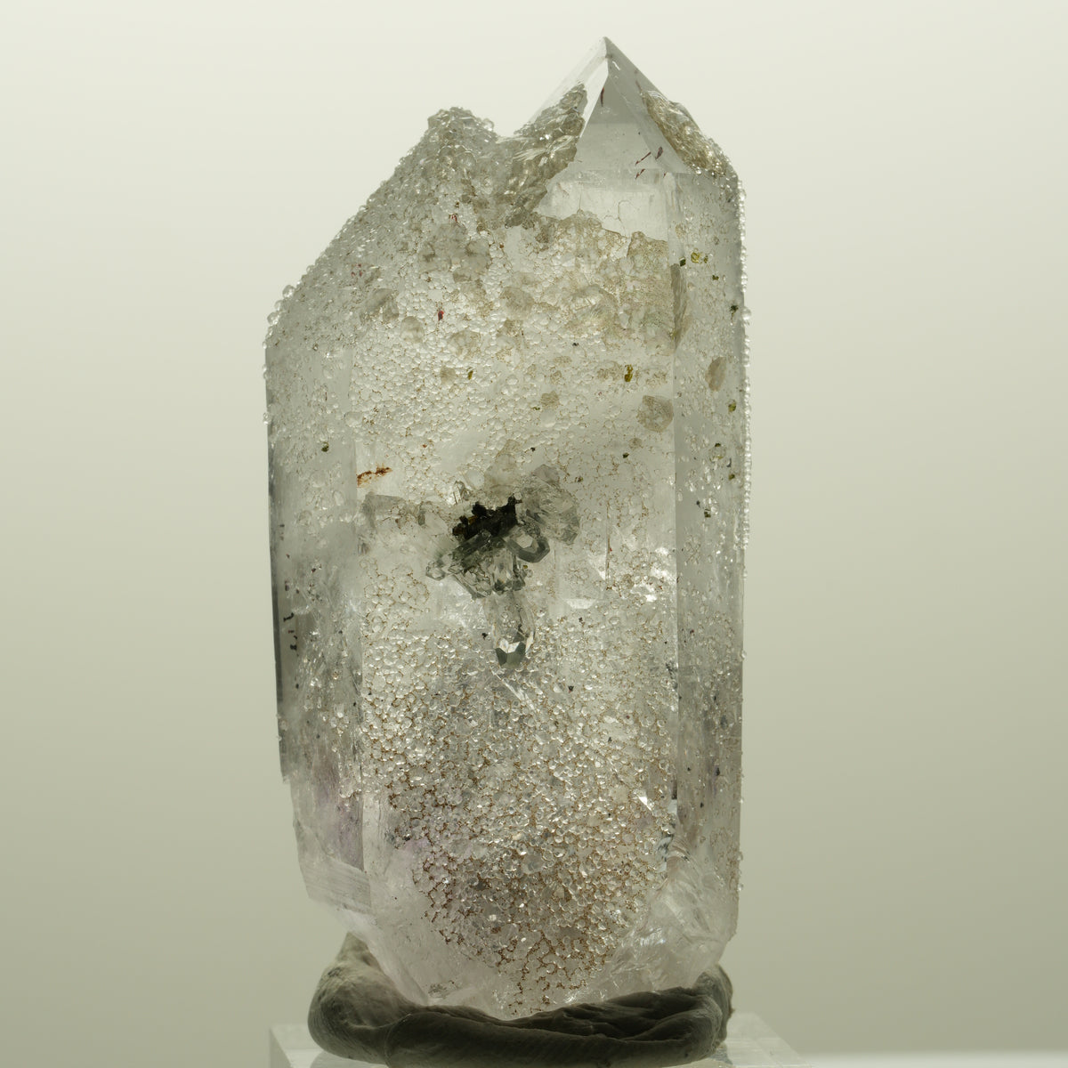 Harlekin Lemurian Phantom Amethyst mit Analcim Streep Mine, Goboboseb, Namibia 60*29*26mm #14820