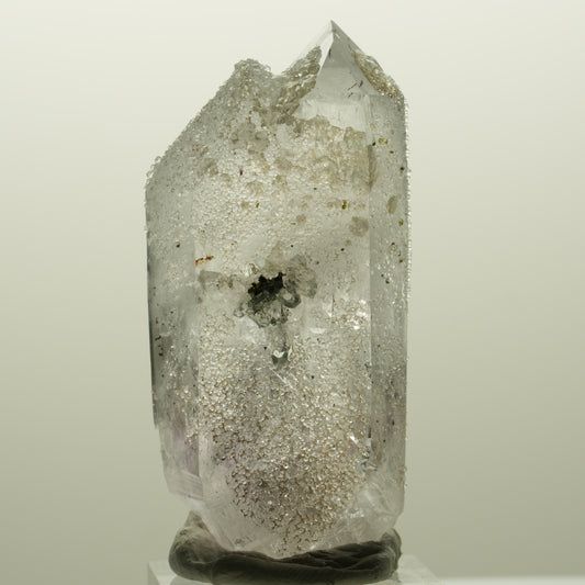 Harlekin Lemurian Phantom Amethyst mit Analcim Streep Mine, Goboboseb, Namibia 60*29*26mm #14820