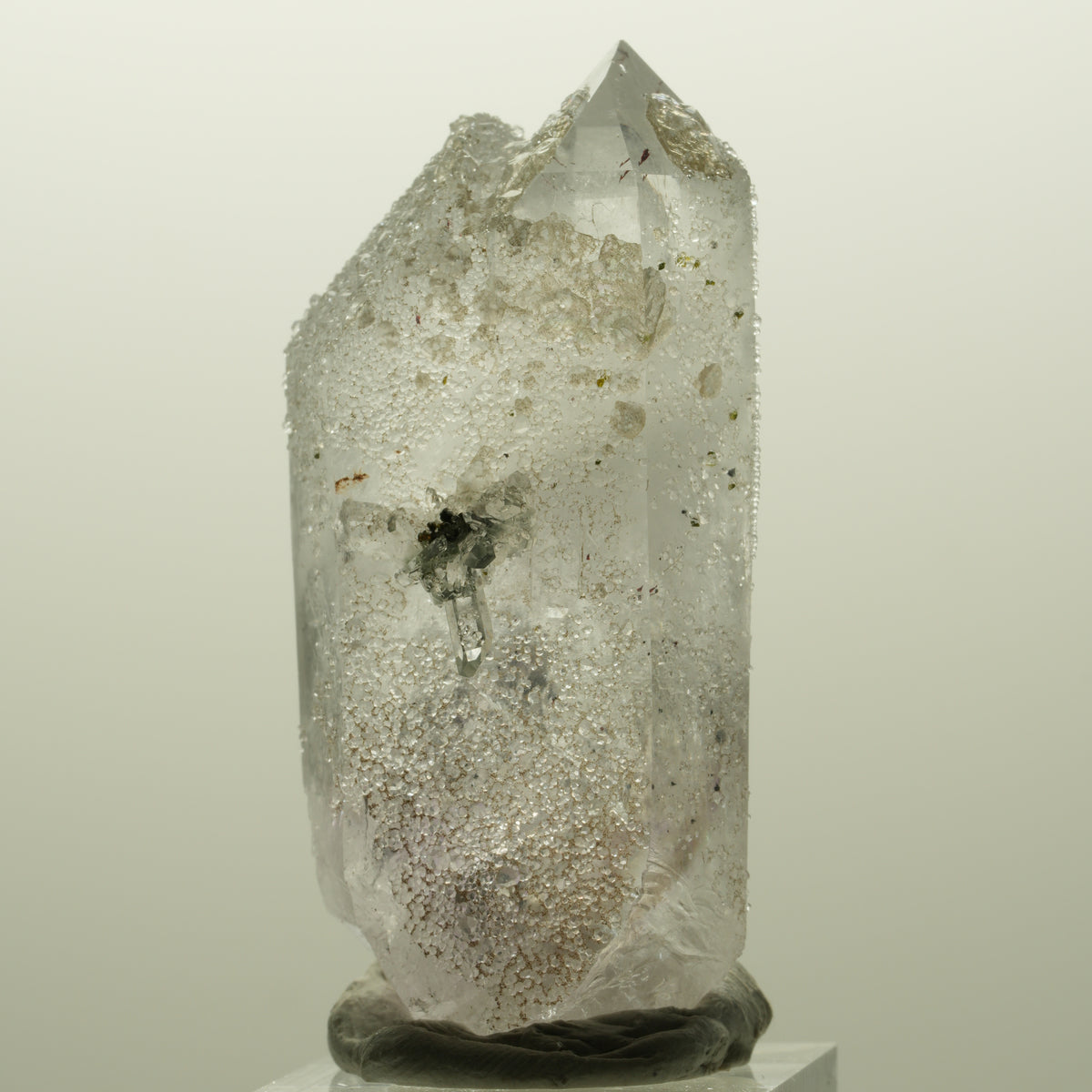 Harlekin Lemurian Phantom Amethyst mit Analcim Streep Mine, Goboboseb, Namibia 60*29*26mm #14820
