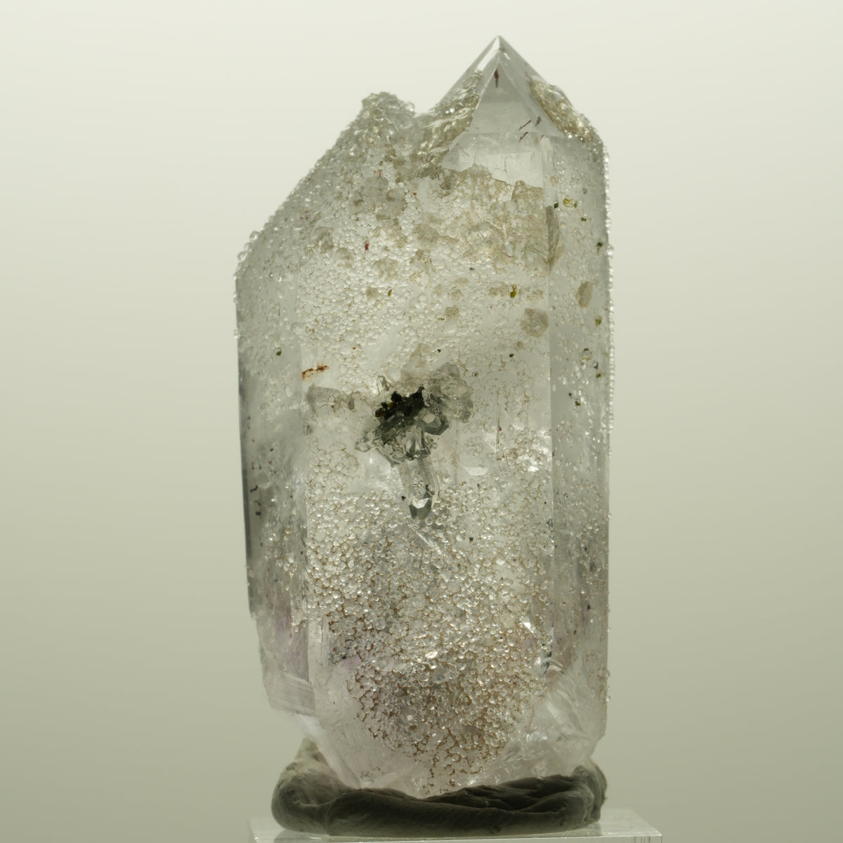 Harlekin Lemurian Phantom Amethyst mit Analcim Streep Mine, Goboboseb, Namibia 60*29*26mm #14820
