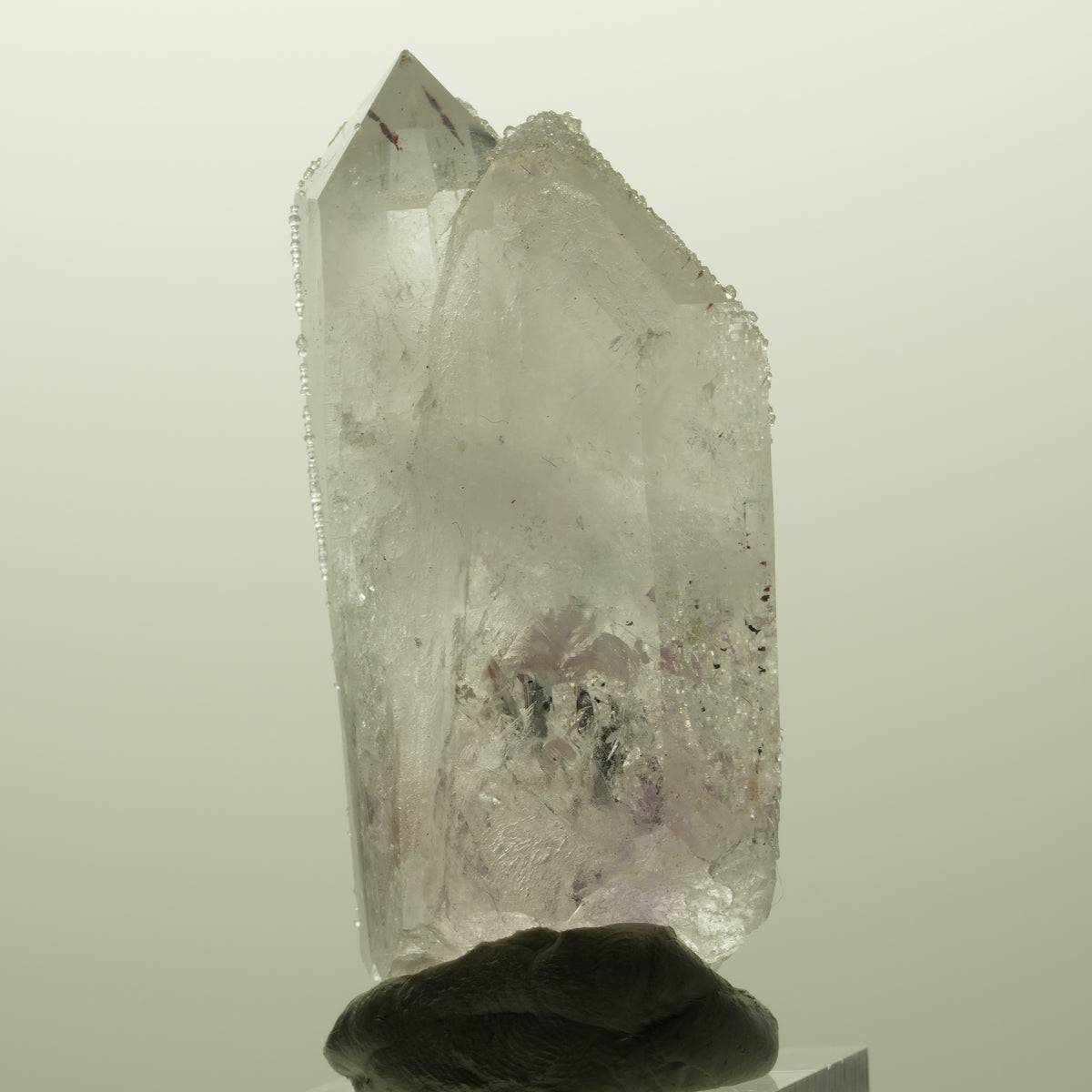 Harlekin Lemurian Phantom Amethyst mit Analcim Streep Mine, Goboboseb, Namibia 60*29*26mm #14820