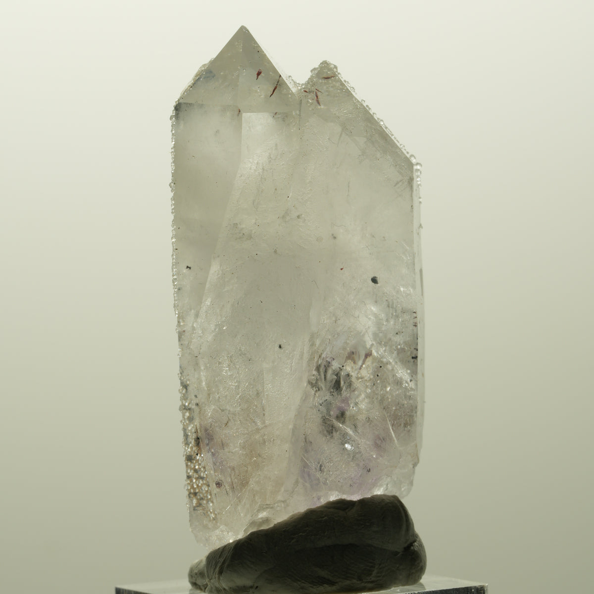 Harlekin Lemurian Phantom Amethyst mit Analcim Streep Mine, Goboboseb, Namibia 60*29*26mm #14820