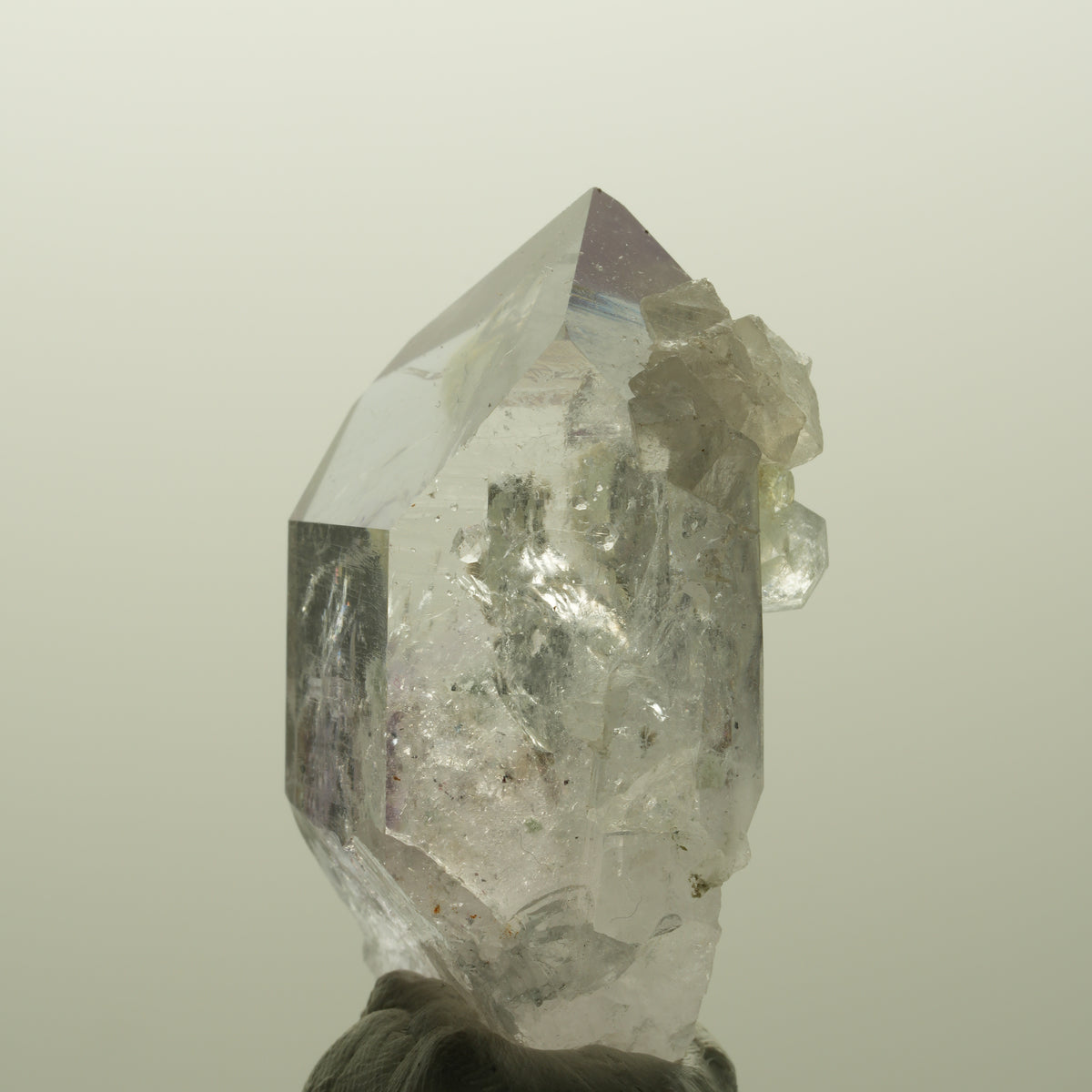 Lemurian Phantom Amethyst mit Analcim, Prehnit, Calcit Streep Mine, Namibia 47*28*24mm #14821