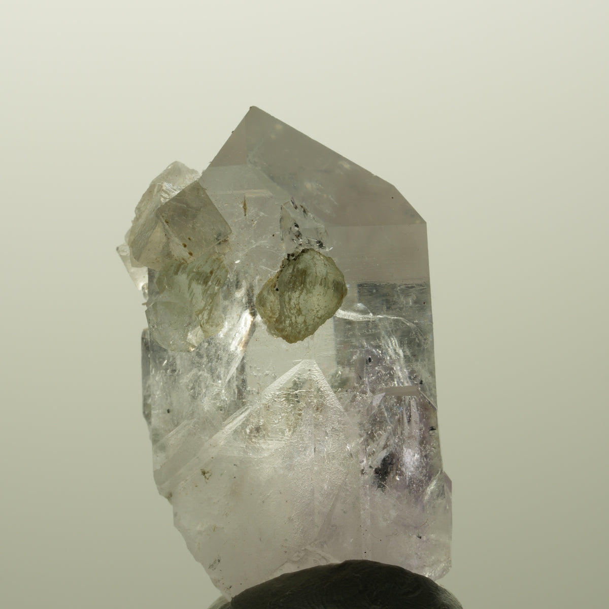 Lemurian Phantom Amethyst mit Analcim, Prehnit, Calcit Streep Mine, Namibia 47*28*24mm #14821