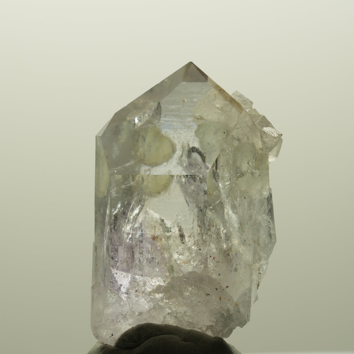 Lemurian Phantom Amethyst mit Analcim, Prehnit, Calcit Streep Mine, Namibia 47*28*24mm #14821