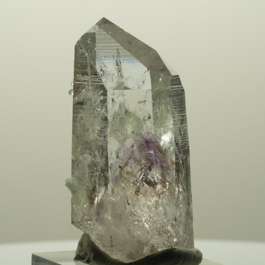 Harlekin Lemurian Phantom Amethyst mit Analcim, Prehnit Streep Mine, Namibia 47*21*25mm #14822