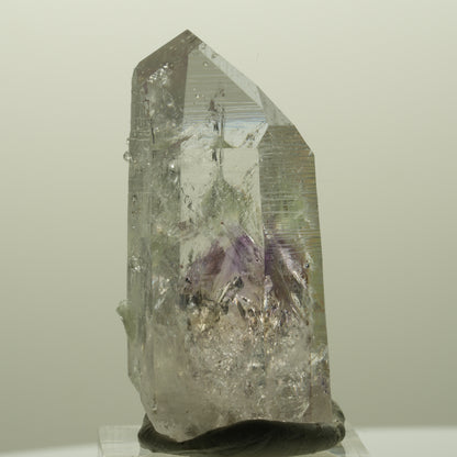 Harlekin Lemurian Phantom Amethyst mit Analcim, Prehnit Streep Mine, Namibia 47*21*25mm #14822