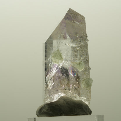 Harlekin Lemurian Phantom Amethyst mit Analcim, Prehnit Streep Mine, Namibia 47*21*25mm #14822