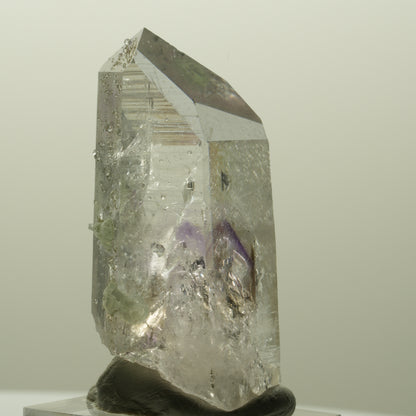 Harlekin Lemurian Phantom Amethyst mit Analcim, Prehnit Streep Mine, Namibia 47*21*25mm #14822