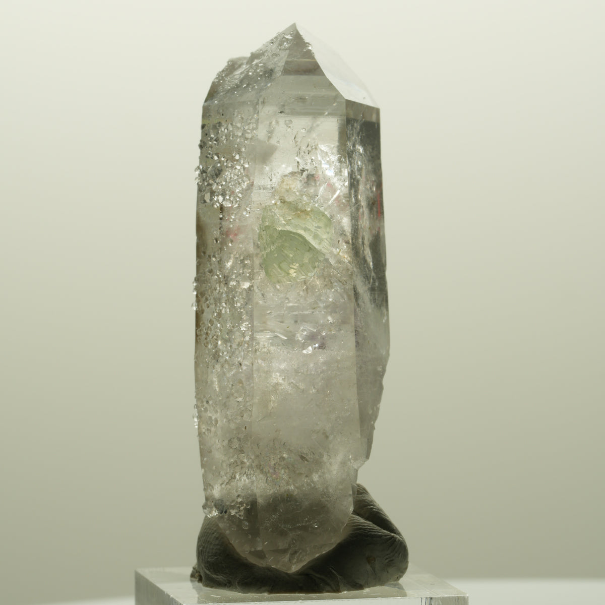 Enhydro Lemurian Phantom Amethyst, Analcim, Prehnit Streep Mine, Namibia 60*21*18mm #14823