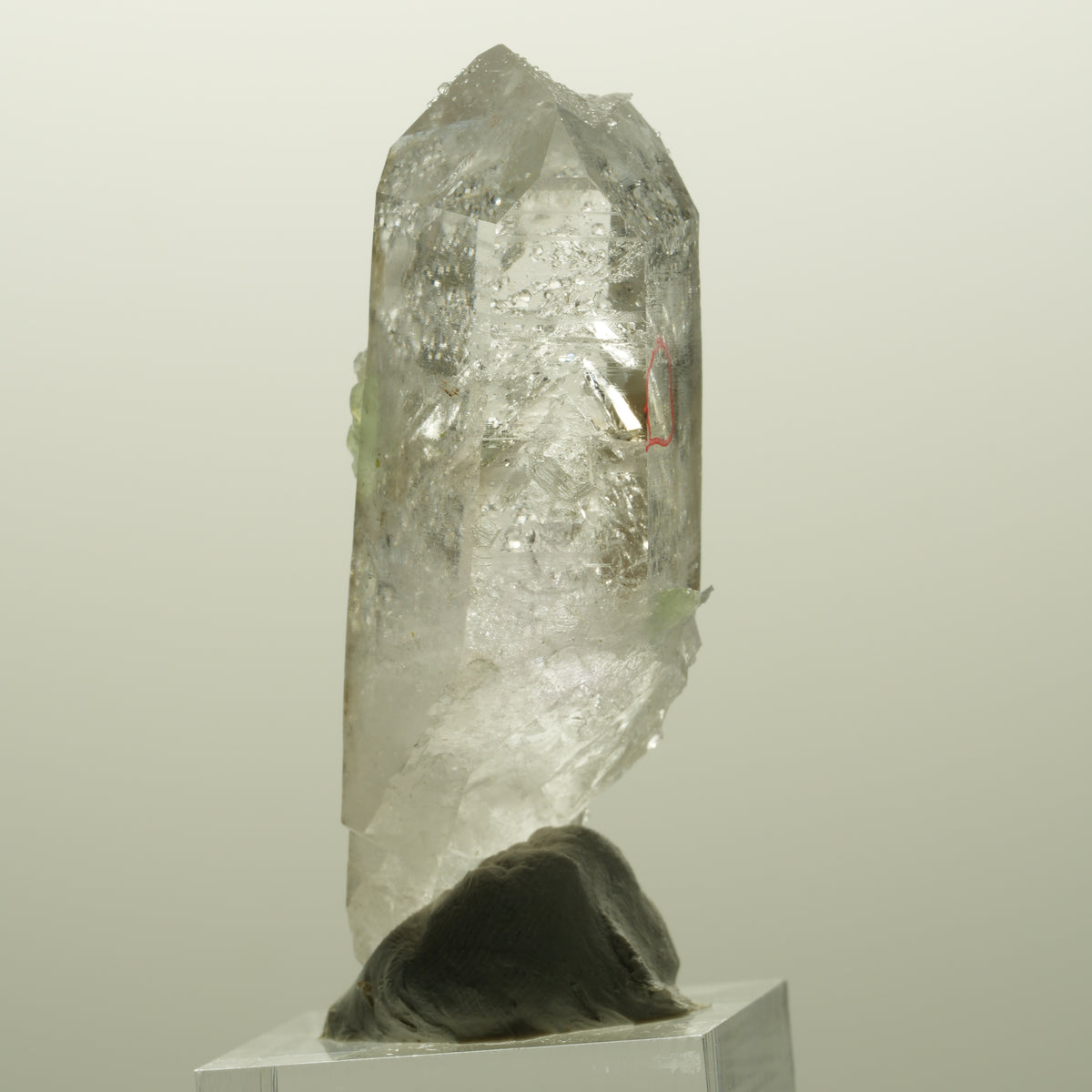Enhydro Lemurian Phantom Amethyst, Analcim, Prehnit Streep Mine, Namibia 60*21*18mm #14823