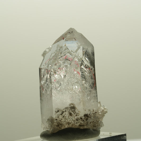 Enhydro Harlekin Phantom Amethyst mit Analcim, große Blase Streep Mine, Namibia 41*24*25mm #14824
