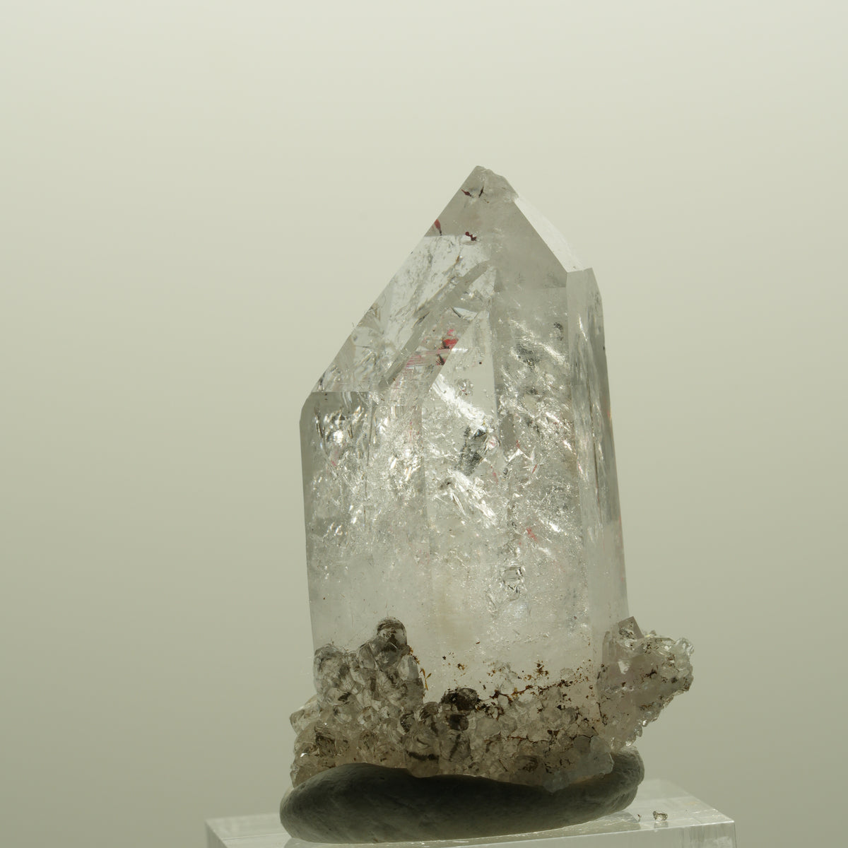 Enhydro Harlekin Phantom Amethyst mit Analcim, große Blase Streep Mine, Namibia 41*24*25mm #14824