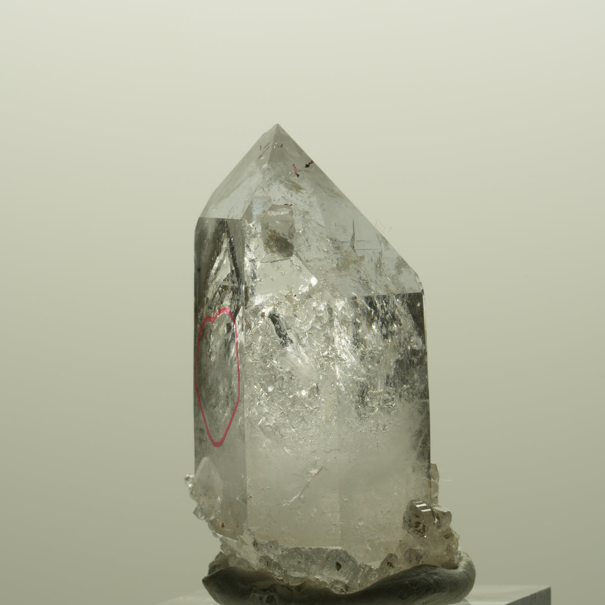 Enhydro Harlekin Phantom Amethyst mit Analcim, große Blase Streep Mine, Namibia 41*24*25mm #14824