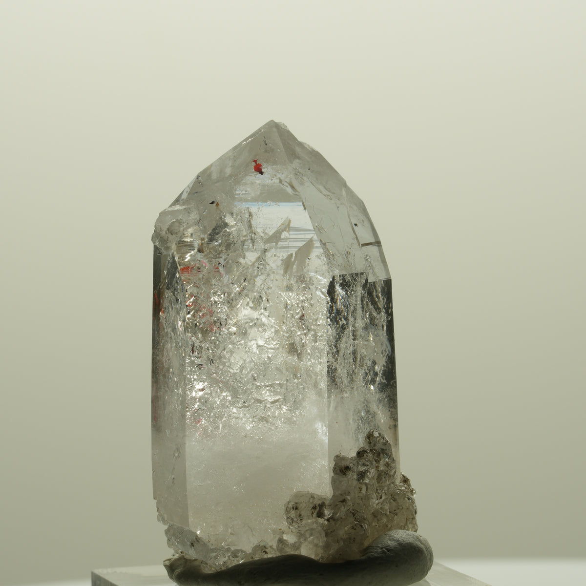 Enhydro Harlekin Phantom Amethyst mit Analcim, große Blase Streep Mine, Namibia 41*24*25mm #14824