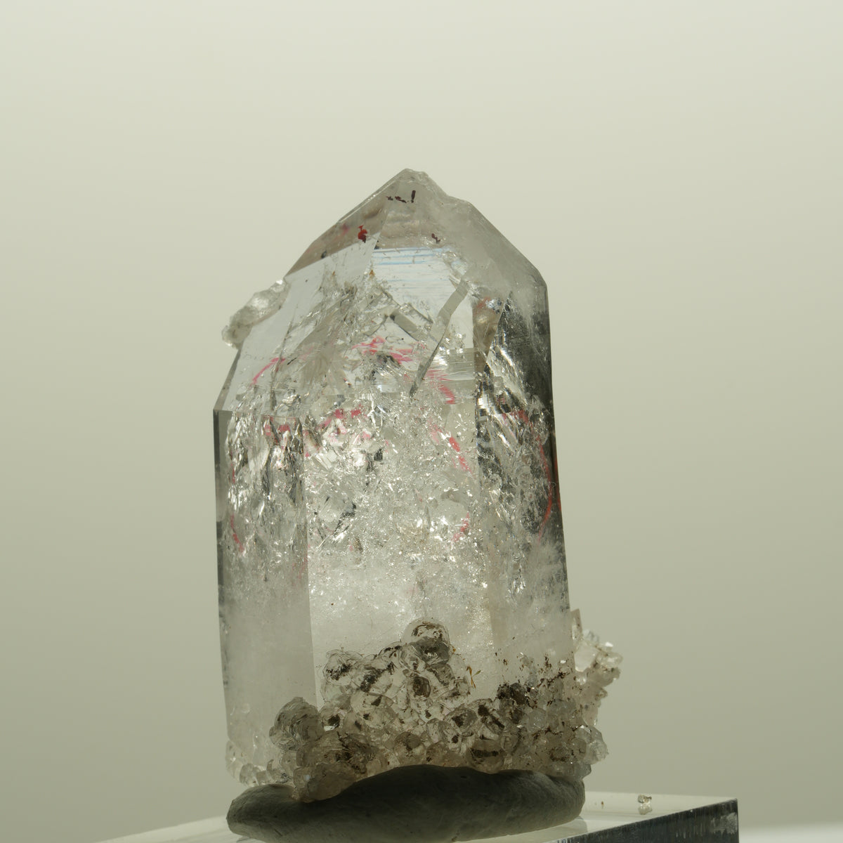 Enhydro Harlekin Phantom Amethyst mit Analcim, große Blase Streep Mine, Namibia 41*24*25mm #14824