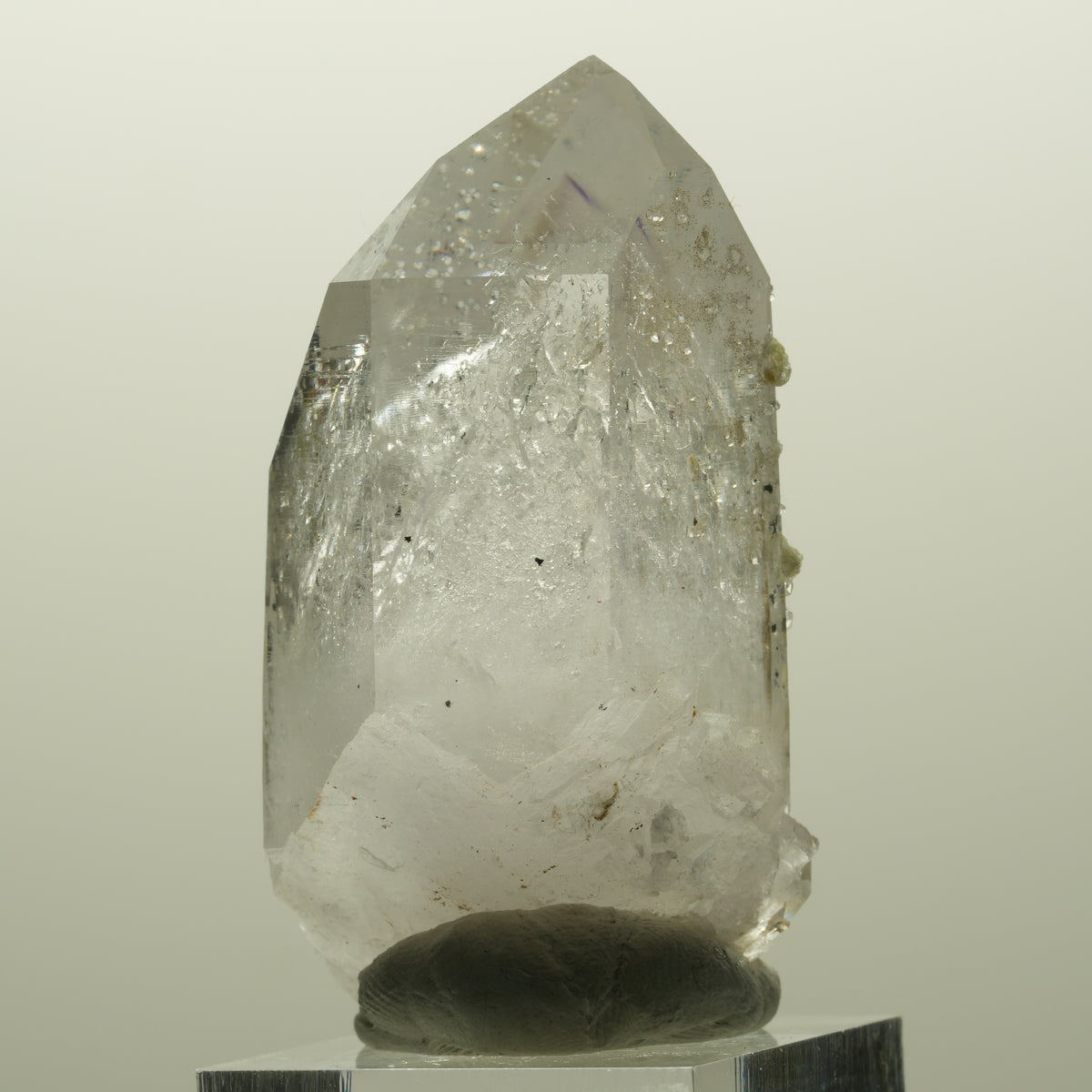Harlekin Lemurian Phantom Amethyst mit Analcim, Prehnit Streep Mine, Namibia 56*31*27mm #14825