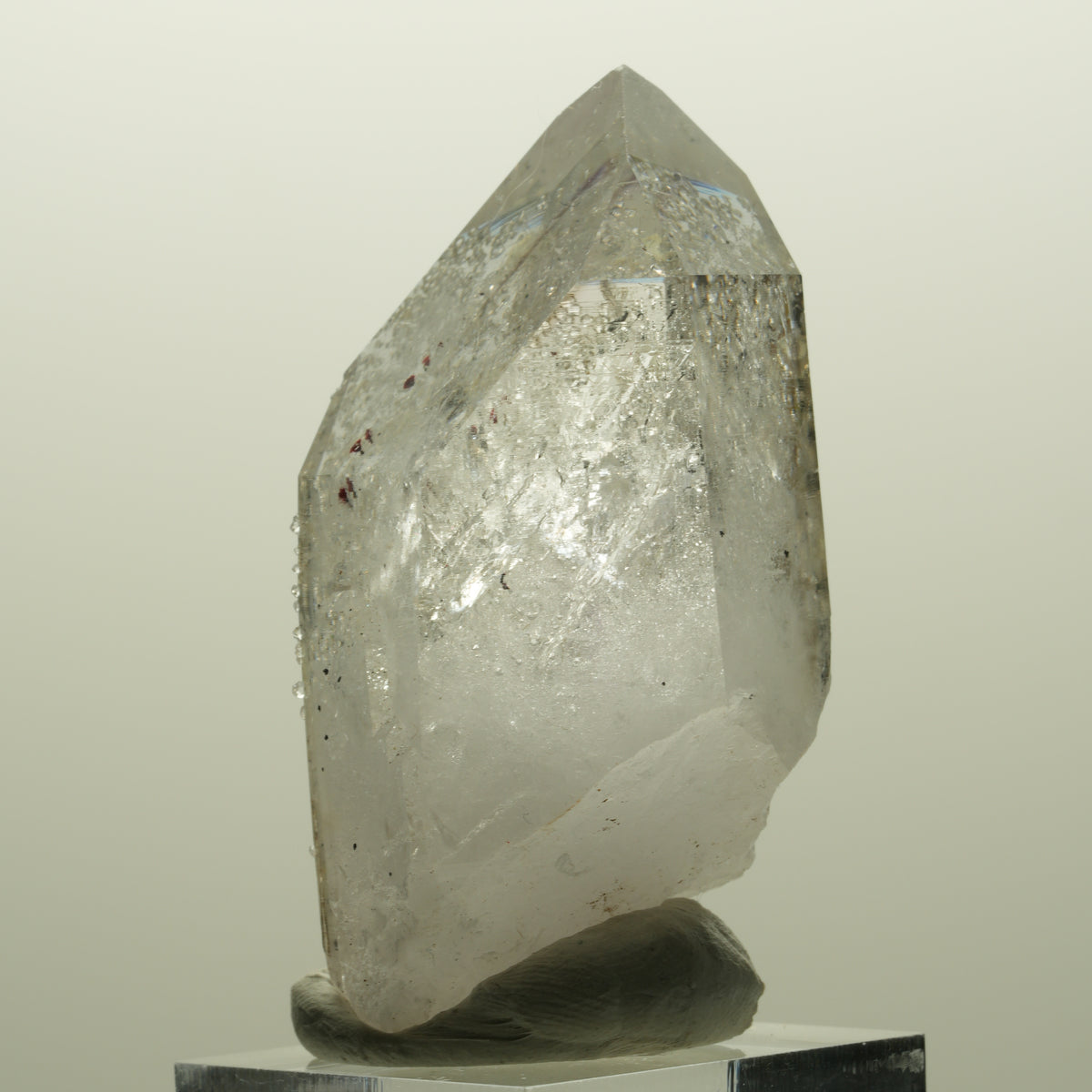 Harlekin Lemurian Phantom Amethyst mit Analcim, Prehnit Streep Mine, Namibia 56*31*27mm #14825