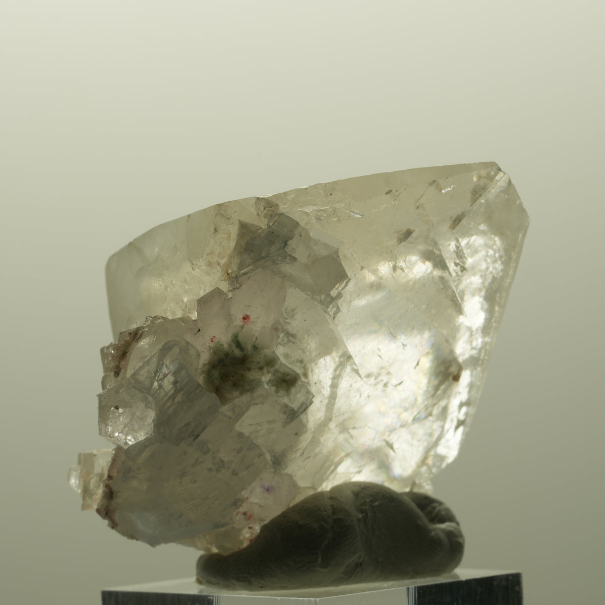 Harlekin Phantom Amethyst mit Analacim, Calcit Würfel Streep Mine, Namibia 48*42*26mm #14826