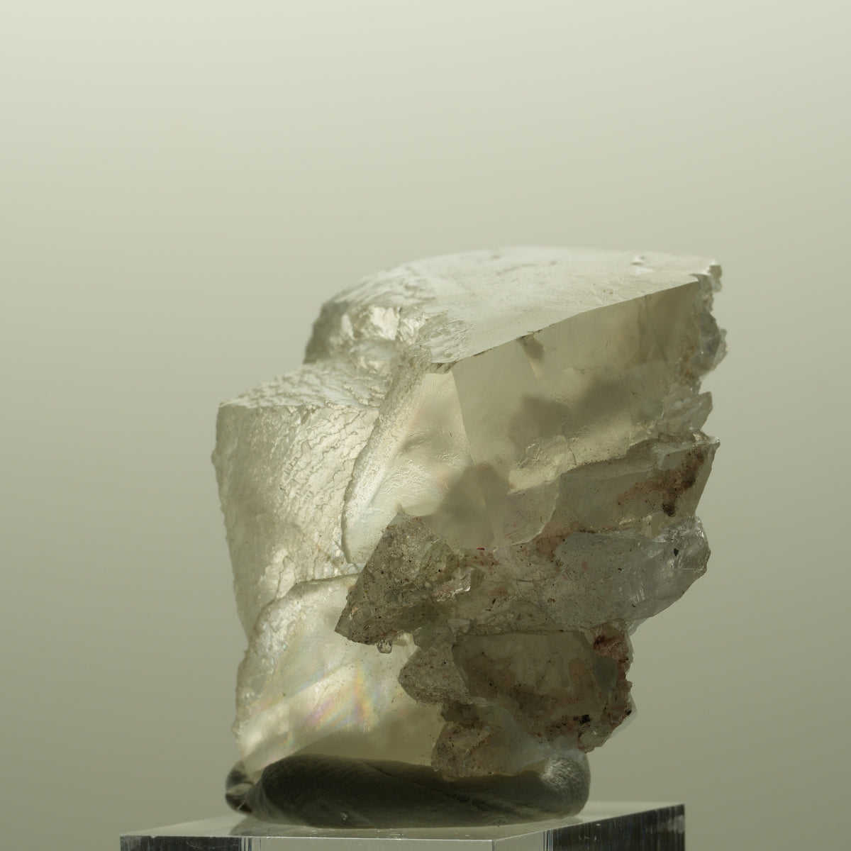 Harlekin Phantom Amethyst mit Analacim, Calcit Würfel Streep Mine, Namibia 48*42*26mm #14826
