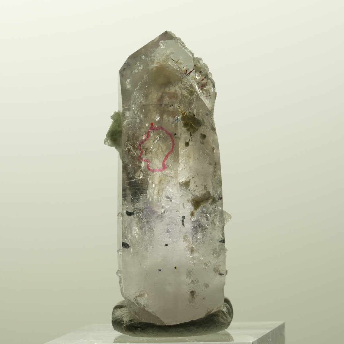Enhydro Harlekin Phantom Amethyst Analcim Prehnit, 1x Blase Streep Mine Namibia 44*17*14mm #14827
