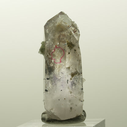 Enhydro Harlekin Phantom Amethyst Analcim Prehnit, 1x Blase Streep Mine Namibia 44*17*14mm #14827