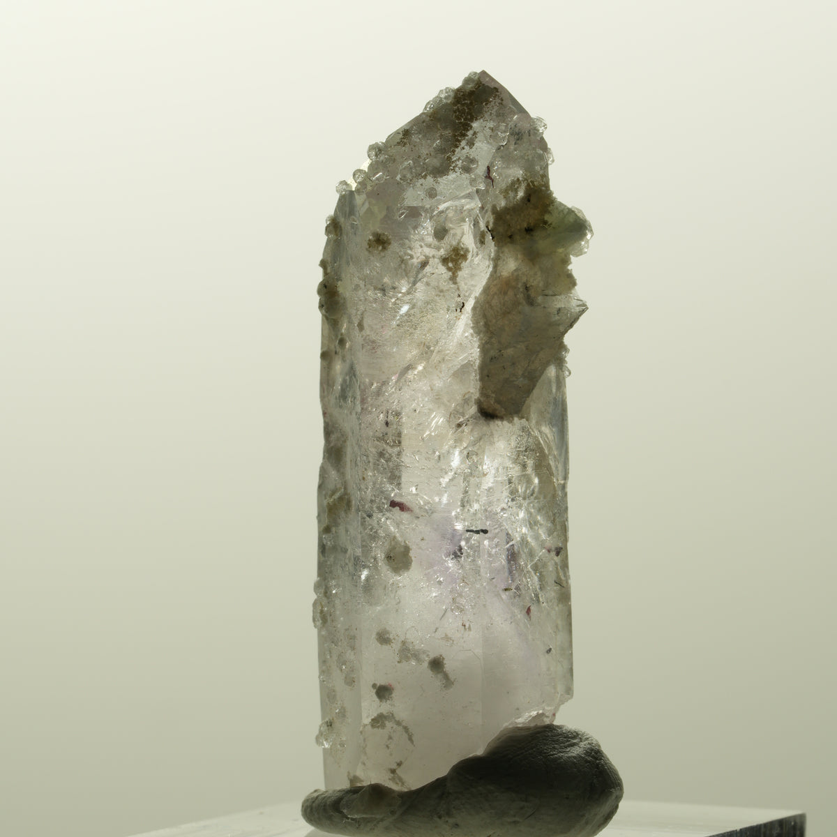 Enhydro Harlekin Phantom Amethyst Analcim Prehnit, 1x Blase Streep Mine Namibia 44*17*14mm #14827
