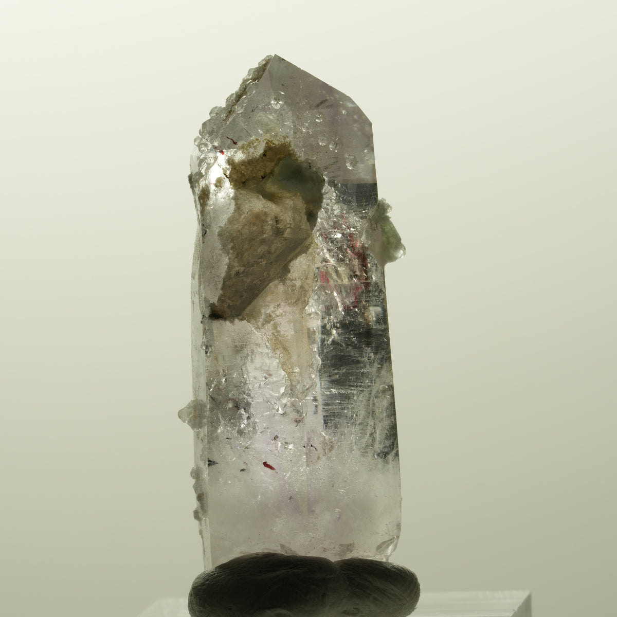 Enhydro Harlekin Phantom Amethyst Analcim Prehnit, 1x Blase Streep Mine Namibia 44*17*14mm #14827