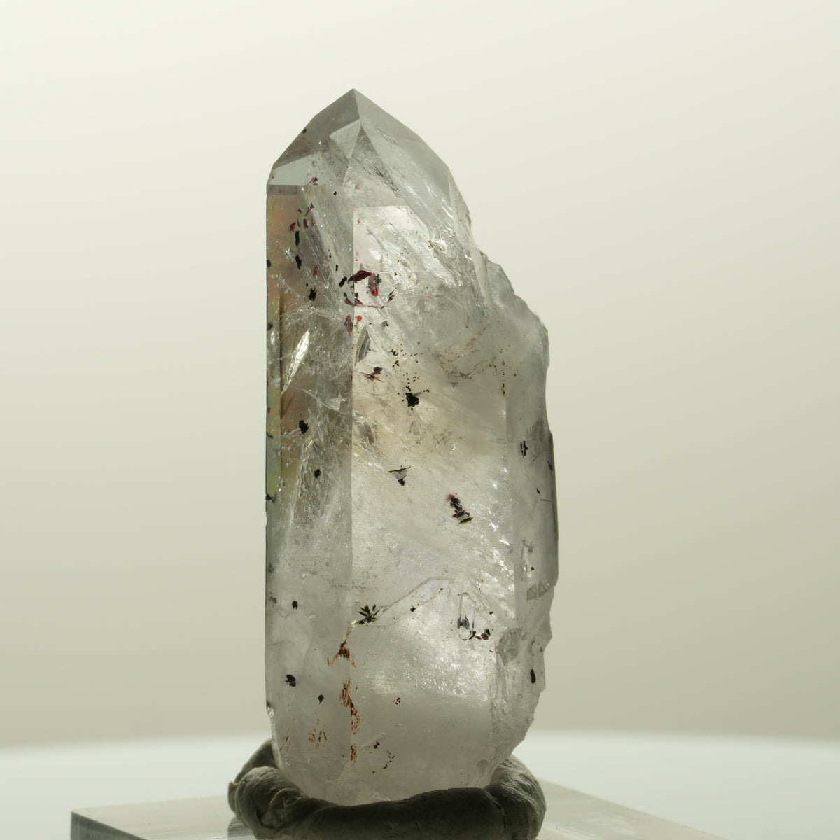 Harlekin Skelett Phantom Amethyst mit Epidot Streep Mine, Goboboseb, Namibia 43*16*13mm #14829