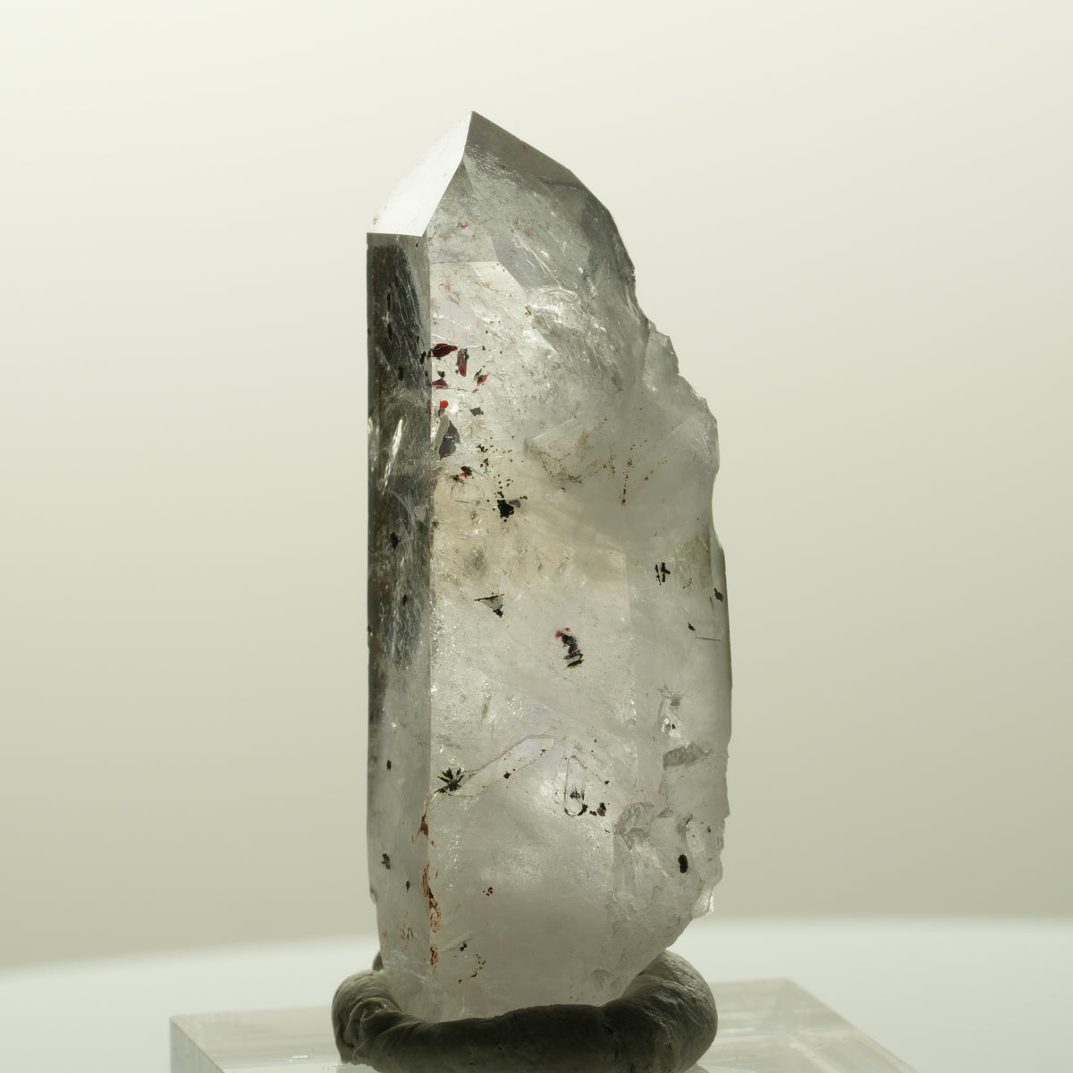 Harlekin Skelett Phantom Amethyst mit Epidot Streep Mine, Goboboseb, Namibia 43*16*13mm #14829