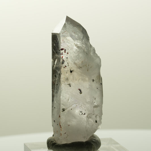 Harlekin Skelett Phantom Amethyst mit Epidot Streep Mine, Goboboseb, Namibia 43*16*13mm #14829