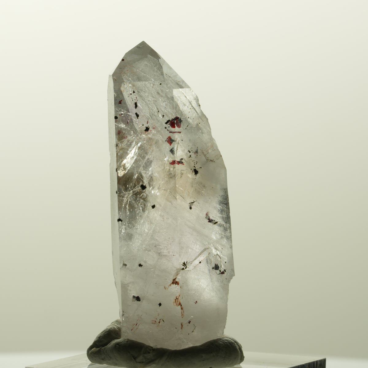 Harlekin Skelett Phantom Amethyst mit Epidot Streep Mine, Goboboseb, Namibia 43*16*13mm #14829