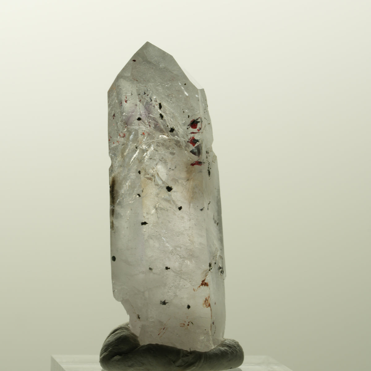 Harlekin Skelett Phantom Amethyst mit Epidot Streep Mine, Goboboseb, Namibia 43*16*13mm #14829