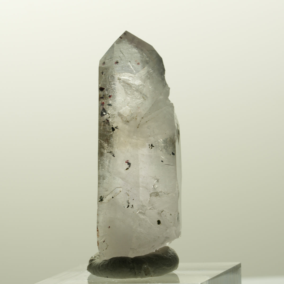 Harlekin Skelett Phantom Amethyst mit Epidot Streep Mine, Goboboseb, Namibia 43*16*13mm #14829