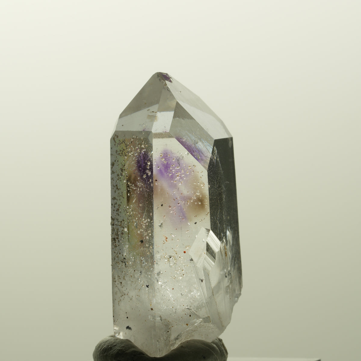 Lemurian Phantom Amethyst mit Analcim, Hämatit Streep Mine, Goboboseb, Namibia 38*17*16mm #14830