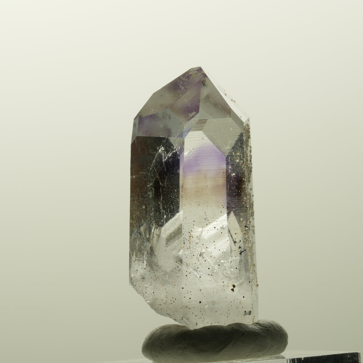 Lemurian Phantom Amethyst mit Analcim, Hämatit Streep Mine, Goboboseb, Namibia 38*17*16mm #14830