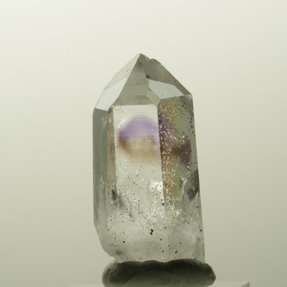 Lemurian Phantom Amethyst mit Analcim, Hämatit Streep Mine, Goboboseb, Namibia 38*17*16mm #14830