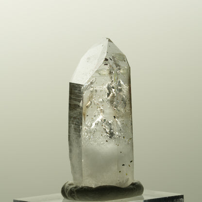 Enhydro Harlekin Lemurian Phantom Rauchquarz, Prehnit Streep Mine, Namibia 37*16*13mm #14831
