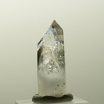 Enhydro Harlekin Lemurian Phantom Rauchquarz, Prehnit Streep Mine, Namibia 37*16*13mm #14831