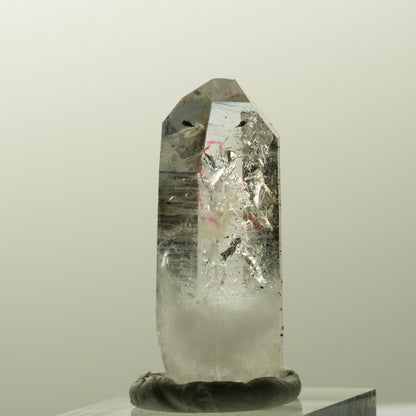 Enhydro Harlekin Lemurian Phantom Rauchquarz, Prehnit Streep Mine, Namibia 37*16*13mm #14831