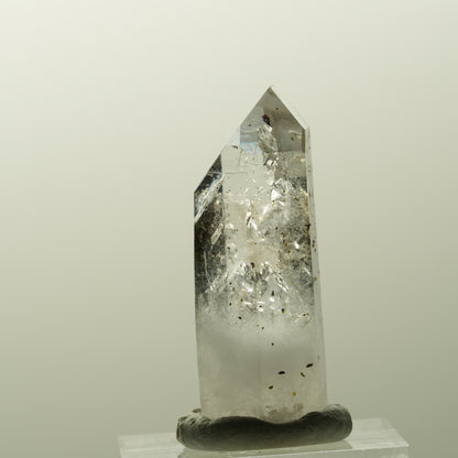 Enhydro Harlekin Lemurian Phantom Rauchquarz, Prehnit Streep Mine, Namibia 37*16*13mm #14831