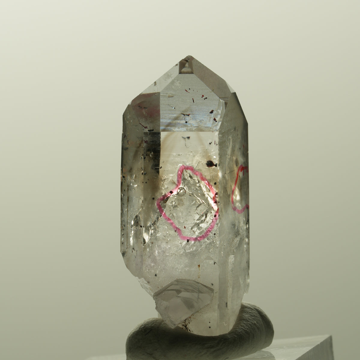 Enhydro Harlekin Skelett Phantom Amethyst , 2x Blase Streep Mine, Namibia 35*16*12mm #14832