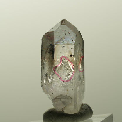 Enhydro Harlekin Skelett Phantom Amethyst , 2x Blase Streep Mine, Namibia 35*16*12mm #14832