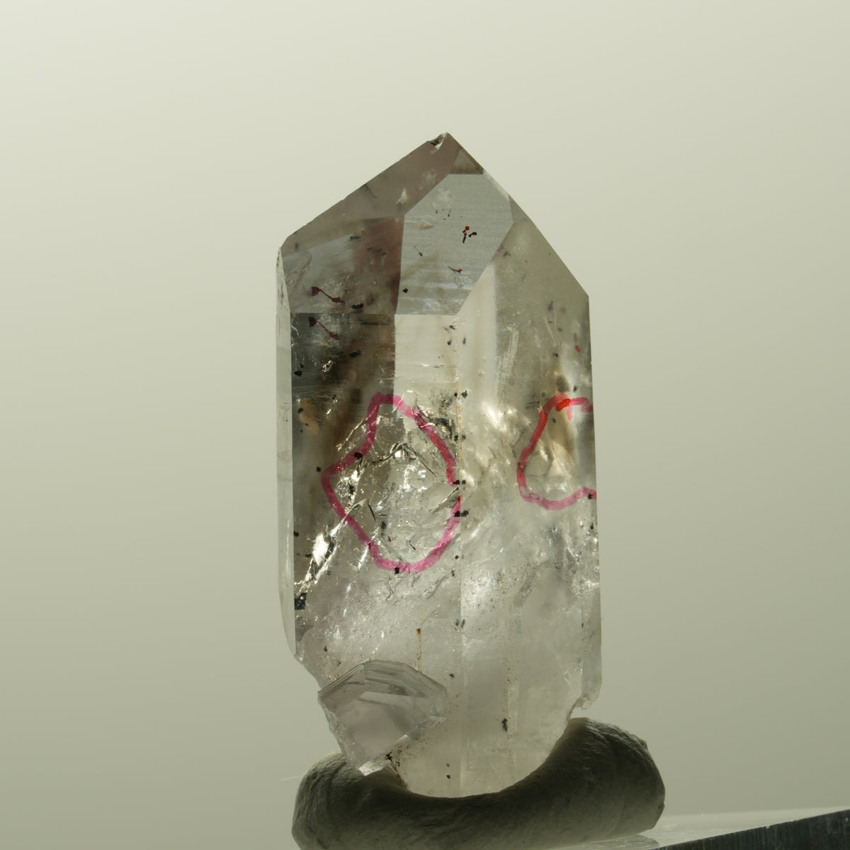 Enhydro Harlekin Skelett Phantom Amethyst , 2x Blase Streep Mine, Namibia 35*16*12mm #14832