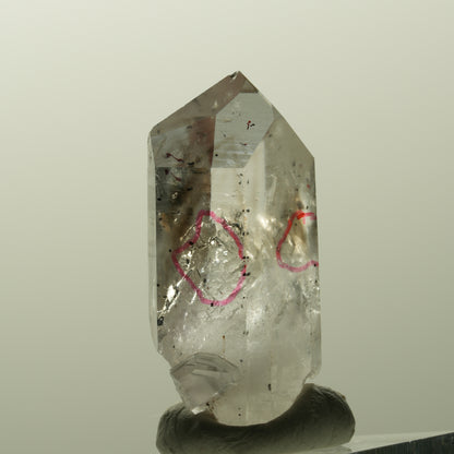 Enhydro Harlekin Skelett Phantom Amethyst , 2x Blase Streep Mine, Namibia 35*16*12mm #14832