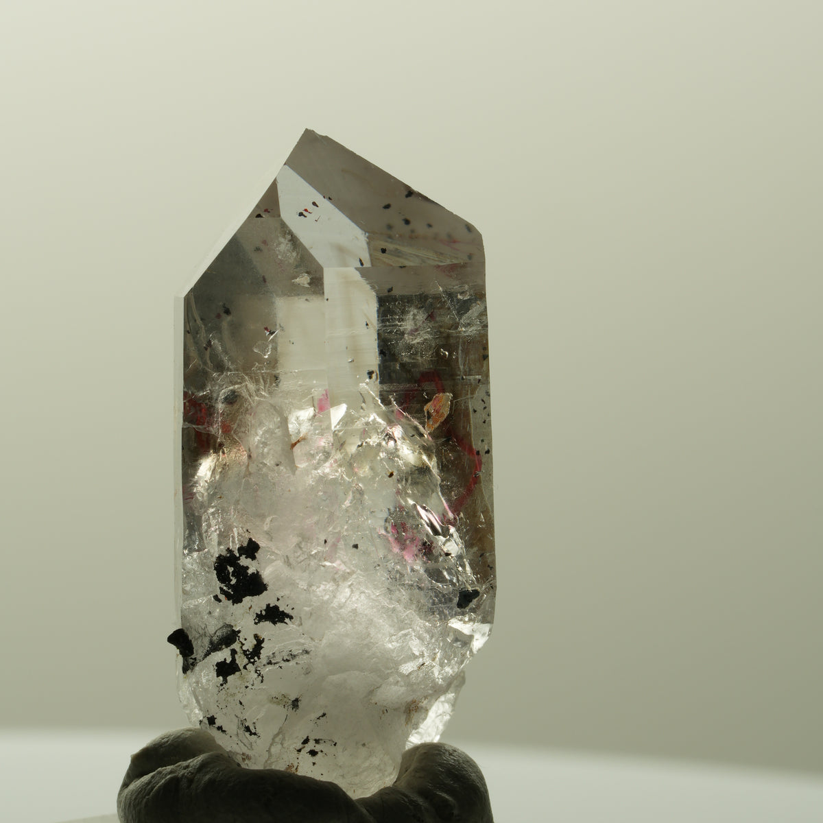Enhydro Harlekin Skelett Phantom Amethyst , 2x Blase Streep Mine, Namibia 35*16*12mm #14832