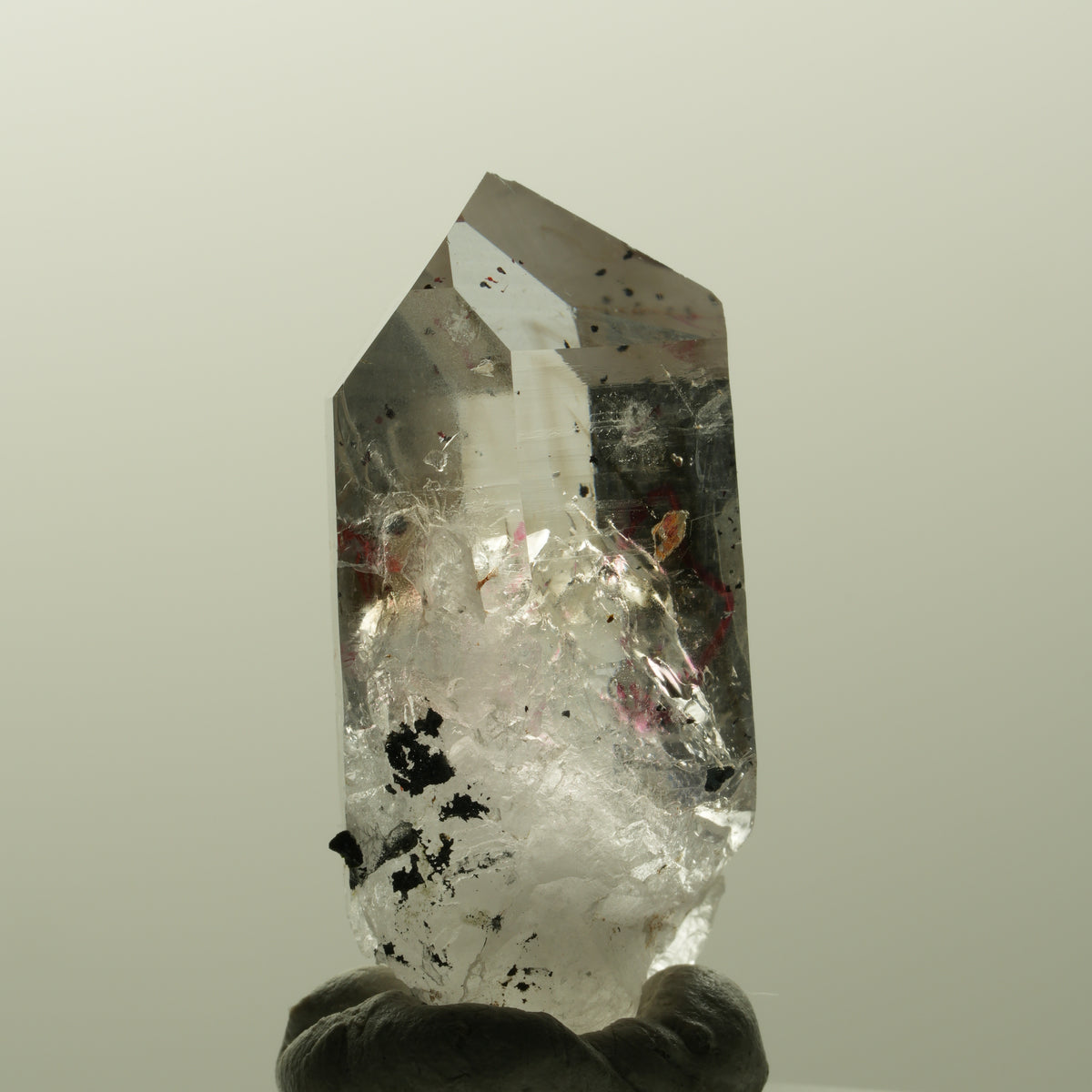 Enhydro Harlekin Skelett Phantom Amethyst , 2x Blase Streep Mine, Namibia 35*16*12mm #14832